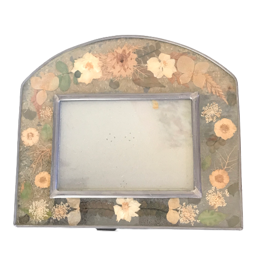Pressed Flower Glass Photo Frame