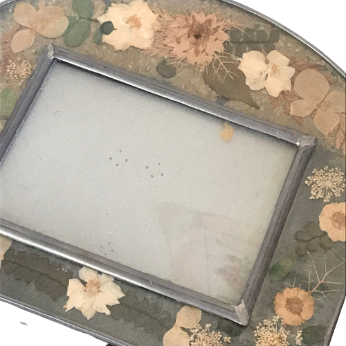 Pressed Flower Glass Photo Frame