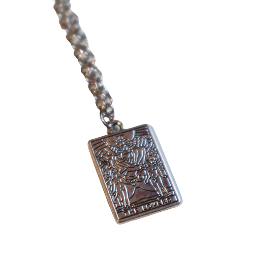 'The Lovers' Tarot Card Necklace