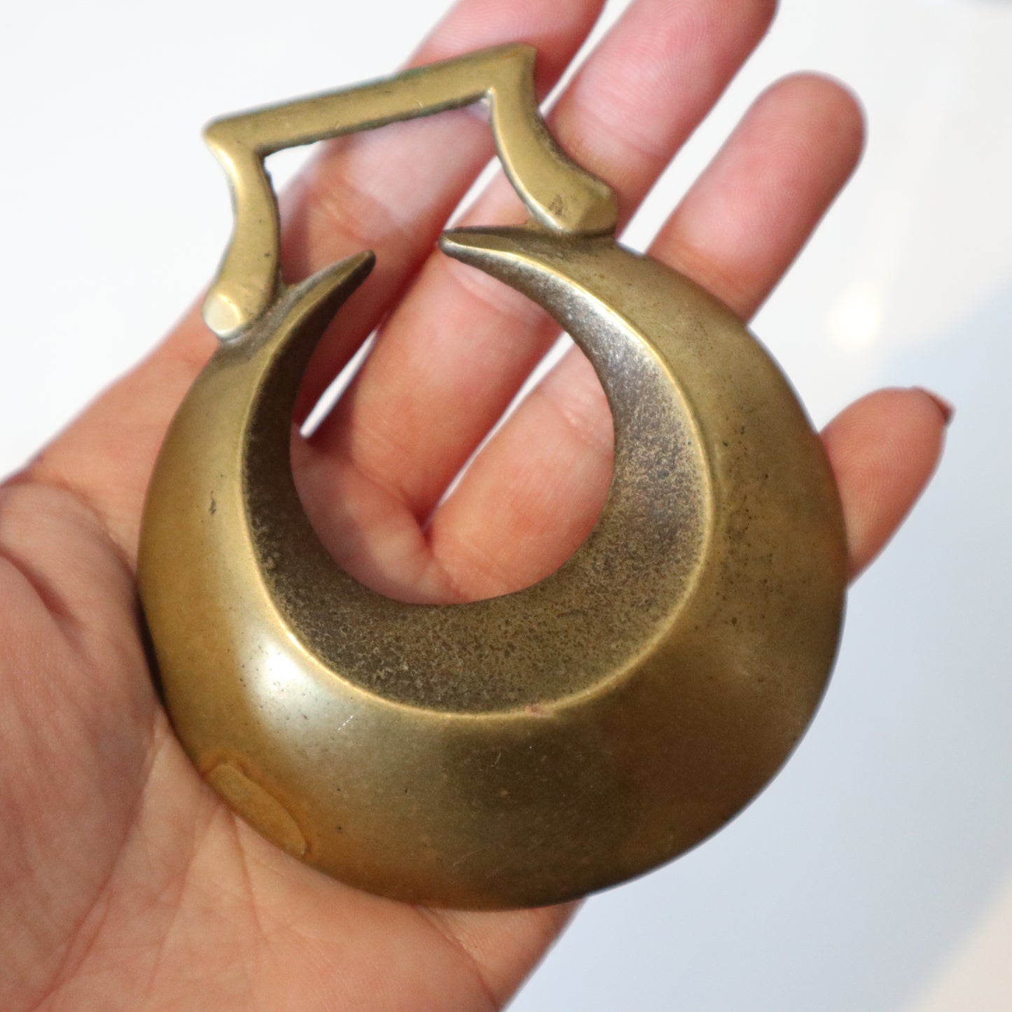 Protective Crescent Moon Horse Brass