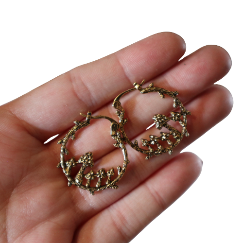 'Fae' Mushroom Ring Earrings