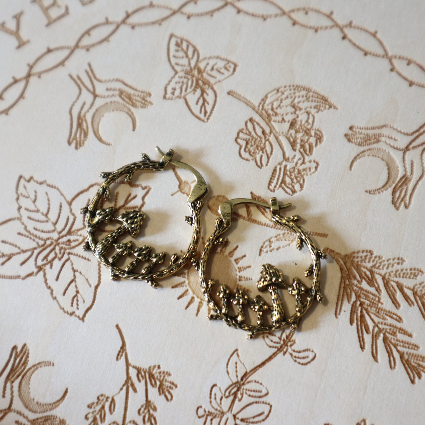 'Fae' Mushroom Ring Earrings