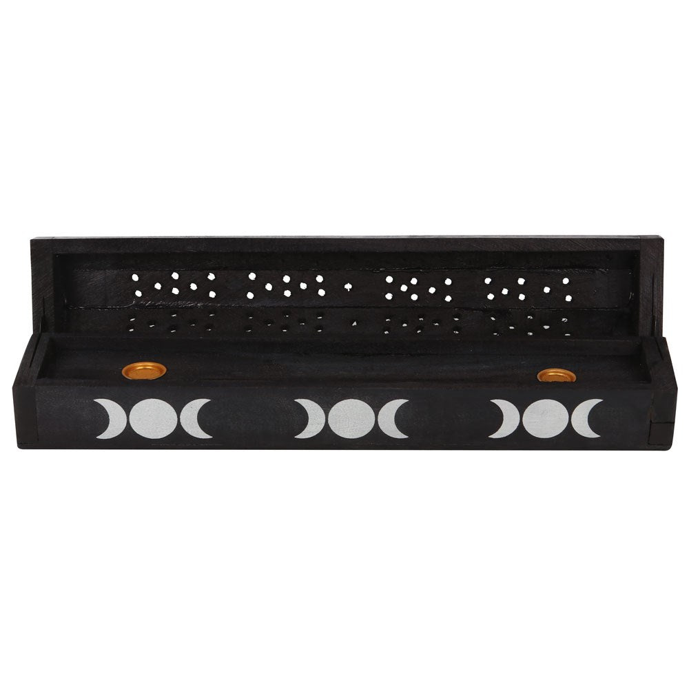 Wooden Triple Moon Incense Box Set