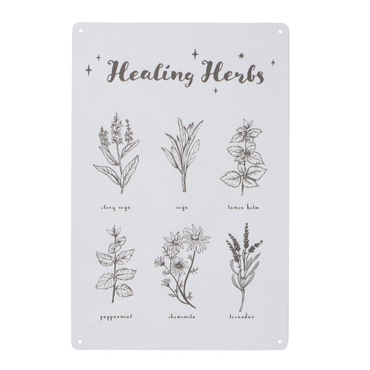 Healing Herbs Tin Sign