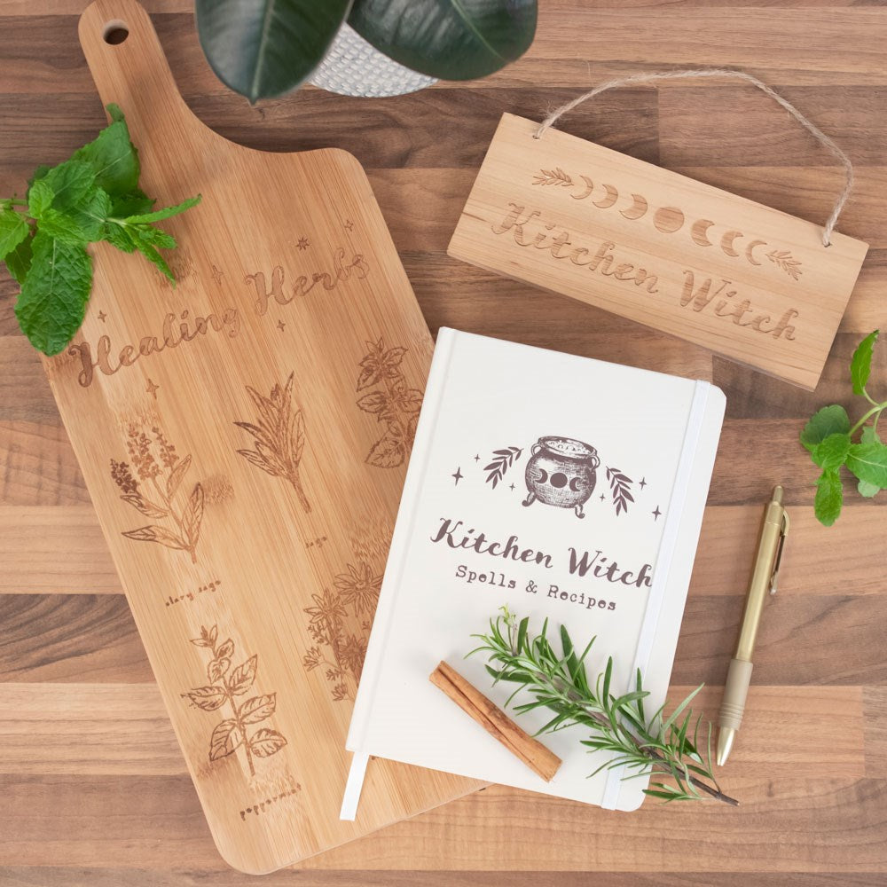 Kitchen Witch Engraved Sign