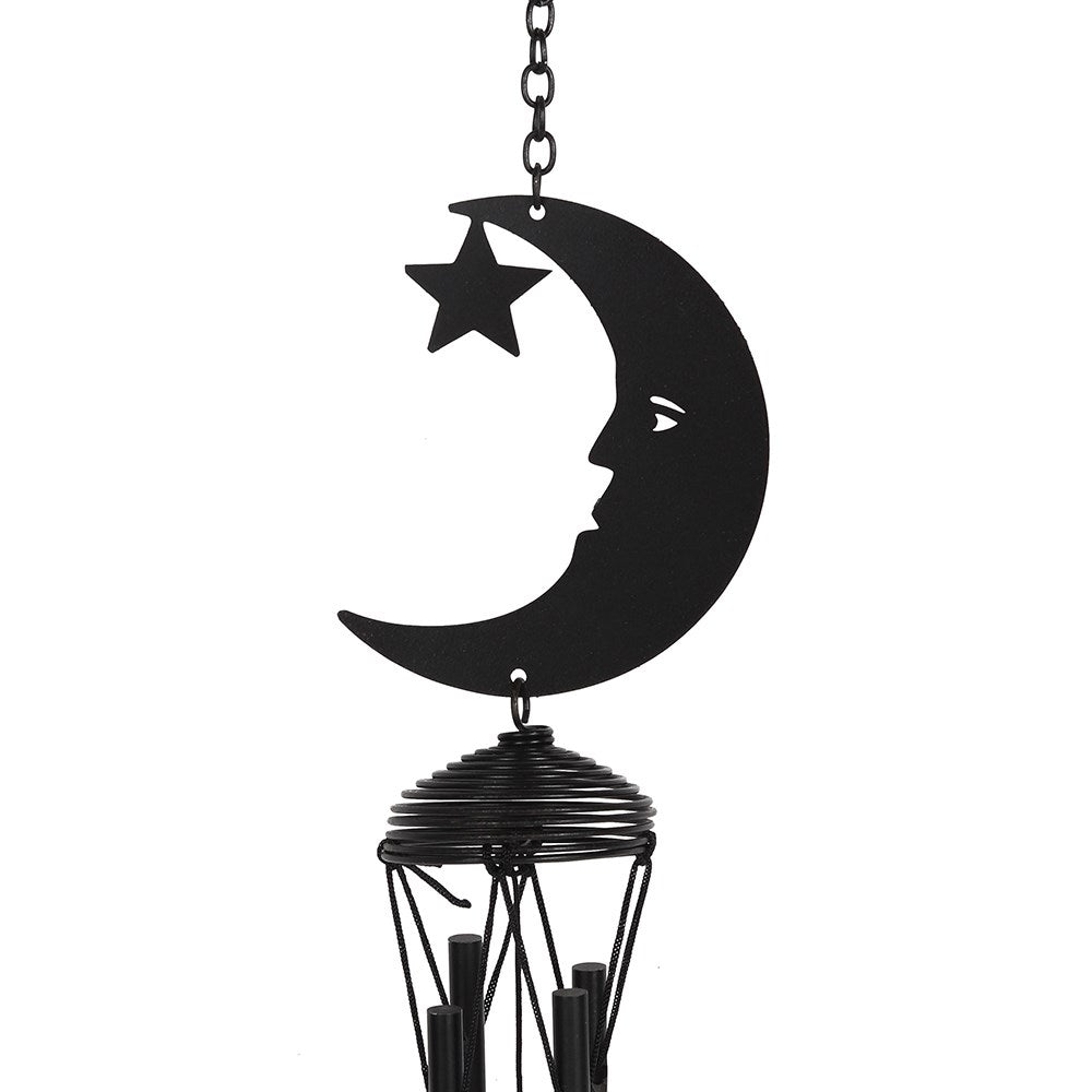 Black Crescent Moon Windchime