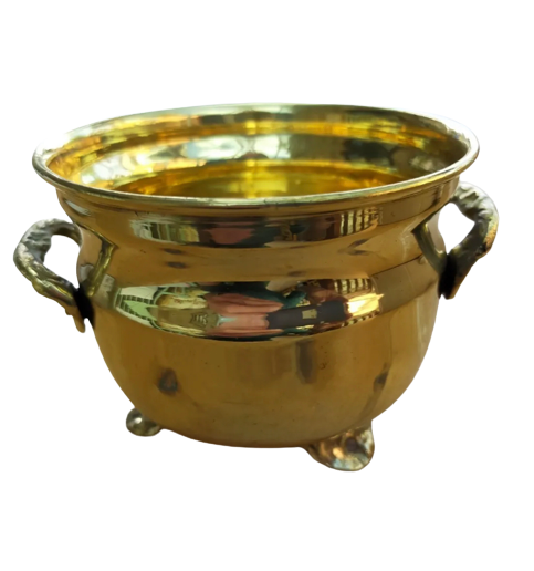 Vintage Brass Cauldron
