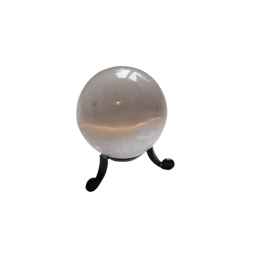 Medium Selenite Sphere on Stand