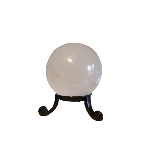 Medium Selenite Sphere on Stand