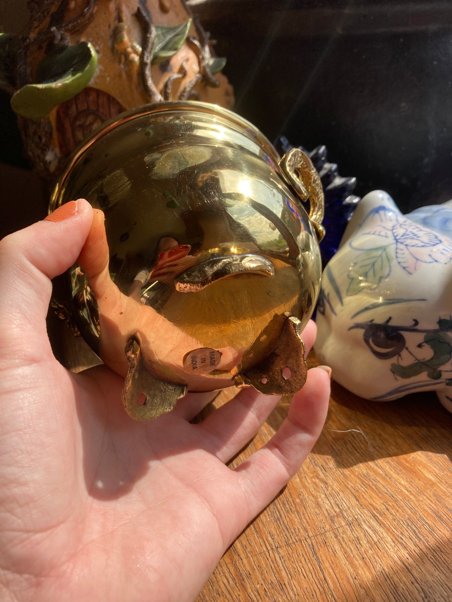 Small 90s Brass Cauldron