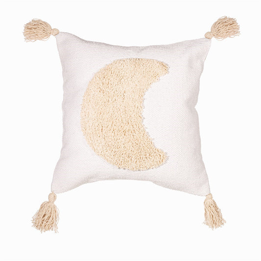 Crescent Moon Tufted Throw Cushion